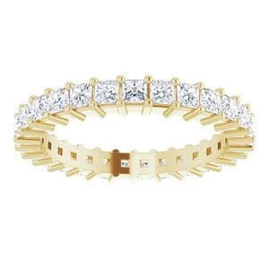 Rings 14K Yellow 2x2 mm Square Eternity Band Mounting Size 6