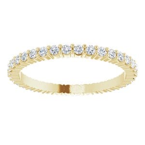 Rings 14K Yellow 1.5 mm Round Eternity Band Mounting Size 6.5