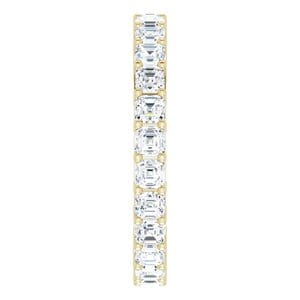 Rings 14K Yellow 2.3x2.3 mm Asscher Eternity Band Mounting Size 6