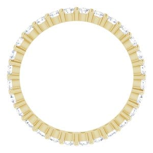 Rings 14K Yellow 2 mm Round Eternity Band Mounting Size 6.25