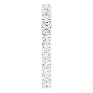 Sterling Silver 2.25 mm Round Eternity Band Mounting Size 6.25