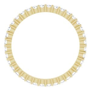 Rings 14K Yellow 1.5 mm Round Eternity Band Mounting Size 6.5