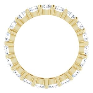 Rings 14K Yellow 3.2 mm Round Eternity Band Mounting Size 6.5