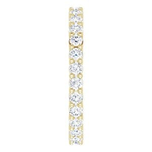 Rings 14K Yellow 2 mm Round Eternity Band Mounting Size 6.5