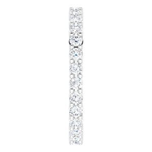 Rings Platinum 2 mm Round Eternity Band Mounting Size 6.5