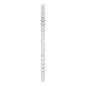 Rings 18K White 1 mm Round Eternity Band Mounting Size 6.5