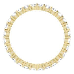 Rings 14K Yellow 2 mm Round Eternity Band Mounting Size 6.5