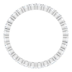 Rings Platinum 2 mm Round Eternity Band Mounting Size 6.5