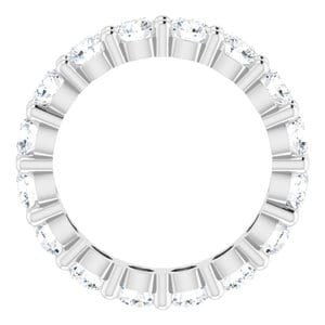Rings Platinum 3.75 mm Round Eternity Band Mounting Size 6.5