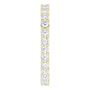 Rings 14K Yellow 2 mm Round Eternity Band Mounting Size 6.25