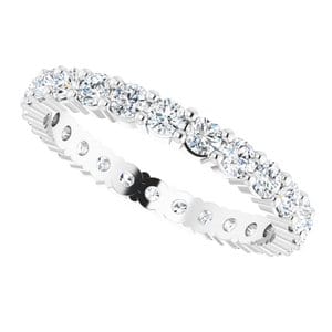 Sterling Silver 2.25 mm Round Eternity Band Mounting Size 6.25
