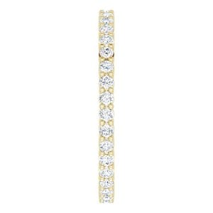 Rings 14K Yellow 1.5 mm Round Eternity Band Mounting Size 6.5