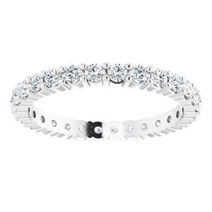 Rings Platinum 2 mm Round Eternity Band Mounting Size 6.5