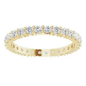 Rings 14K Yellow 2 mm Round Eternity Band Mounting Size 6.5