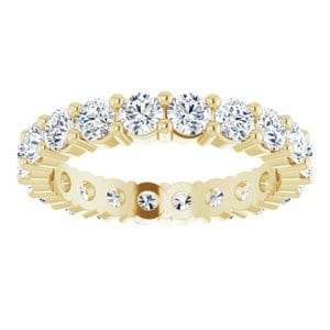 Rings 14K Yellow 3 mm Round Eternity Band Mounting Size 6.5