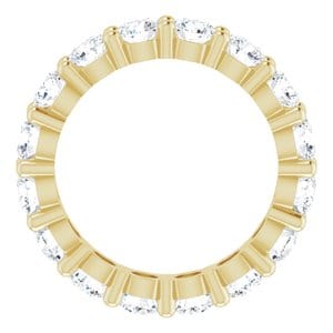 Rings 18K Yellow 3.8 mm Round Eternity Band Mounting Size 6.5