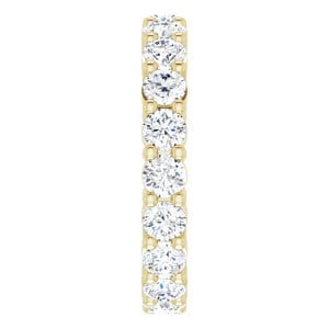 Rings 14K Yellow 3.2 mm Round Eternity Band Mounting Size 6.5
