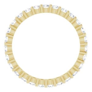 Rings 14K Yellow 2 mm Round Eternity Band Mounting Size 5.75