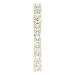Rings 14K Yellow 2.25 mm Round Eternity Band Mounting Size 6.75