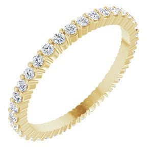 Rings 14K Yellow 1.5 mm Round Eternity Band Mounting Size 6.5