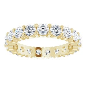 Rings 14K Yellow 3.2 mm Round Eternity Band Mounting Size 6.5