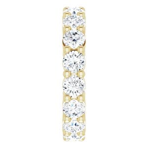 Rings 18K Yellow 3.8 mm Round Eternity Band Mounting Size 6.5