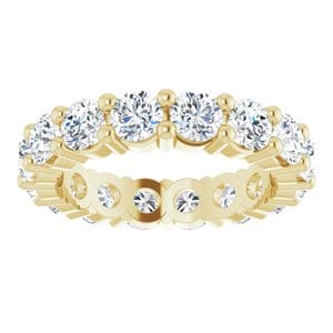 Rings 18K Yellow 3.8 mm Round Eternity Band Mounting Size 6.5