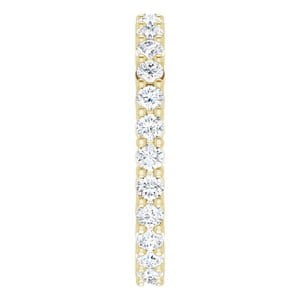 Rings 14K Yellow 2 mm Round Eternity Band Mounting Size 5.75