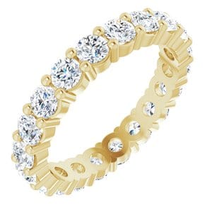 Rings 14K Yellow 3 mm Round Eternity Band Mounting Size 6.5