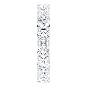Rings Platinum 3.75 mm Round Eternity Band Mounting Size 6.5