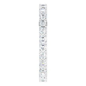 Sterling Silver 2x2 mm Asscher Eternity Band Mounting Size 6.5