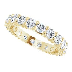 Rings 14K Yellow 3 mm Round Eternity Band Mounting Size 6.5