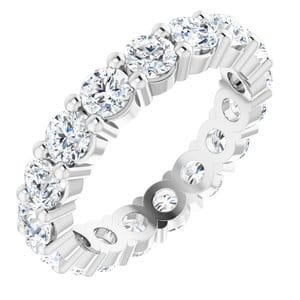 Platinum 3.5 mm Round Eternity Band Mounting Size 6.5