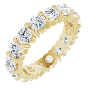 Rings 18K Yellow 3.8 mm Round Eternity Band Mounting Size 6.5