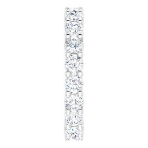 Rings Platinum 3 mm Round Eternity Band Mounting Size 6.5