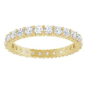 Rings 14K Yellow 2.25 mm Round Eternity Band Mounting Size 7