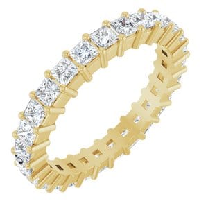 Rings 14K Yellow 2.25x2.25 mm Square Eternity Band Mounting Size 7