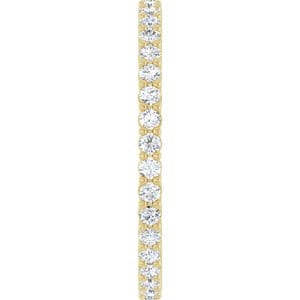 Rings 14K Yellow 1.5 mm Round Eternity Band Mounting Size 7