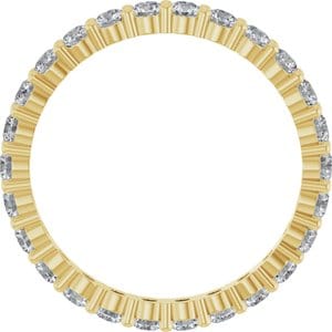 Rings 14K Yellow 2.25 mm Round Eternity Band Mounting Size 7