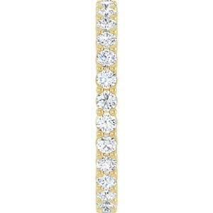Rings 14K Yellow 2 mm Round Eternity Band Mounting Size 7