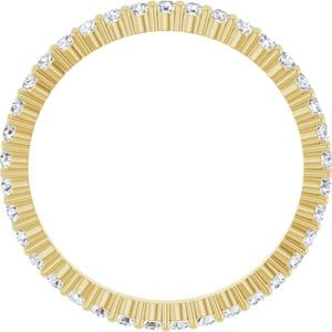 Rings 14K Yellow 1.5 mm Round Eternity Band Mounting Size 7