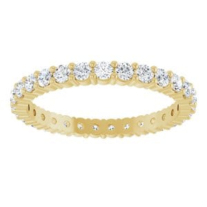 Rings 14K Yellow 2 mm Round Eternity Band Mounting Size 7