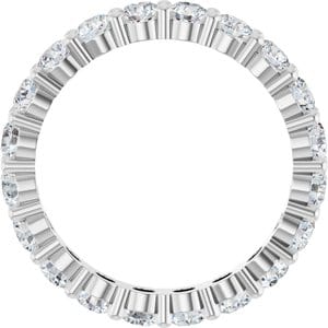 Rings Platinum 3 mm Round Eternity Band Mounting Size 7