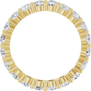 Rings 18K Yellow 3 mm Round Eternity Band Mounting Size 7