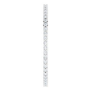 Rings 14K X1 White 1 mm Round Eternity Band Mounting Size 6.75