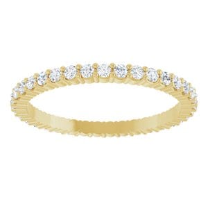Rings 14K Yellow 1.5 mm Round Eternity Band Mounting Size 7
