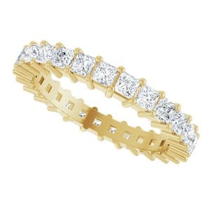 Rings 14K Yellow 2.25x2.25 mm Square Eternity Band Mounting Size 7