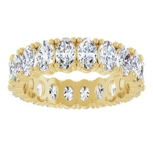Rings 14K Yellow 5x3 mm Oval Eternity Band Mounting Size 7