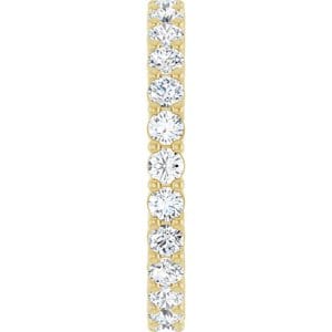 Rings 14K Yellow 2.25 mm Round Eternity Band Mounting Size 7