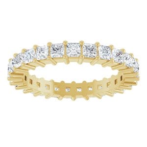 Rings 14K Yellow 2.25x2.25 mm Square Eternity Band Mounting Size 7